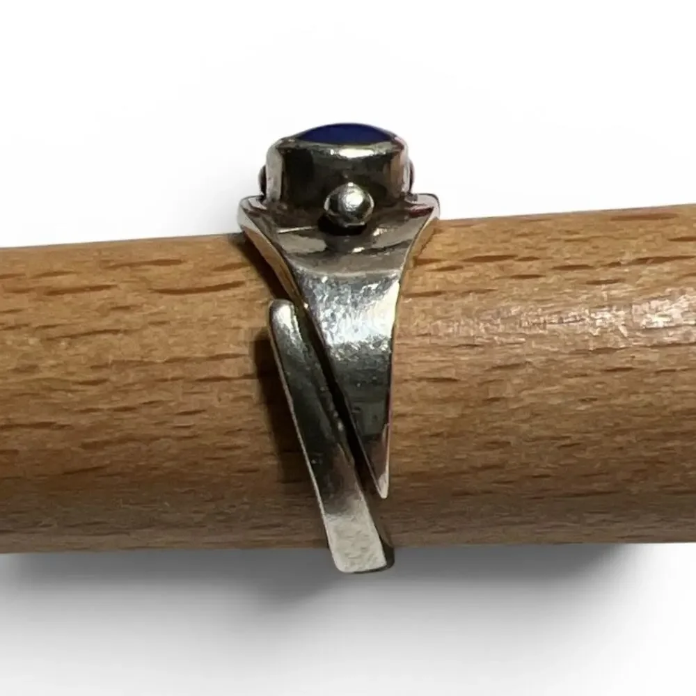 Vintage Sterling Silver 925 Southwestern Multi-Stone Ring Size 6.25 w/Turquoise